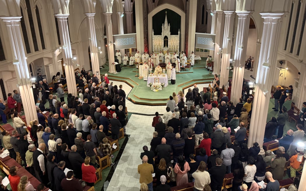 About 600 people attended the formal national memorial mass for Pope Francis in Palmerston North on Sunday night.