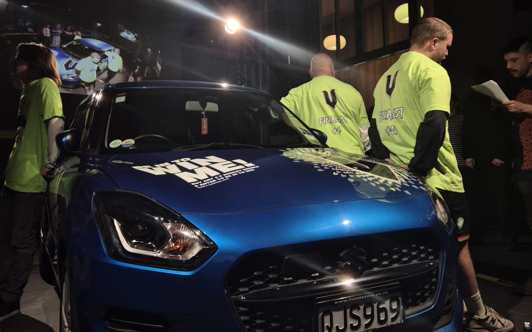 Canterbury University students are seeing who can hold onto a new Suzuki Swift Hybrid the longest - with the winner taking home the car worth about $20,000.