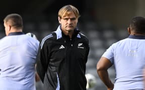 All Blacks coach Scott Robertson during a training session ahead of the 1st test match against England this weekend in Dunedin. Thursday 4 July 2024. © Photo by Andrew Cornaga / Photosport