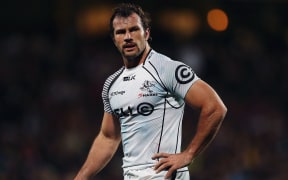 Bismarck du Plessis of the Sharks.
Super Rugby rugby, Blues v Sharks at North Harbour Stadium, Friday 23rd May 2014.