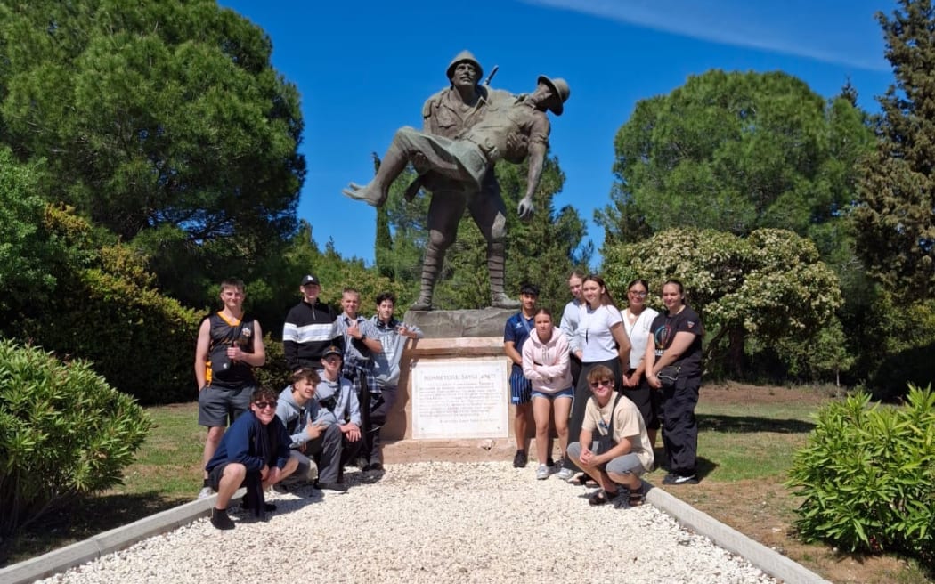 Rolleston College students in Turkey.