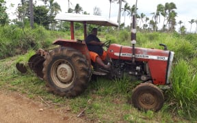 Reconditioned tractor in use in Tonga