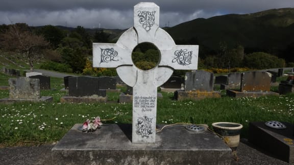 Headstones at the Makara Cemetery Wellington