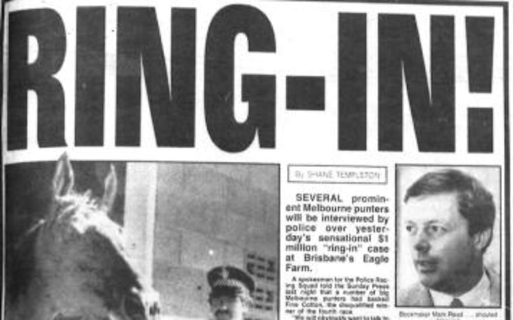 Sunday Express headline after the ring-in was revelead.