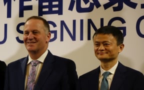 Prime Minister John Key meets with China's richest man Jack Ma.