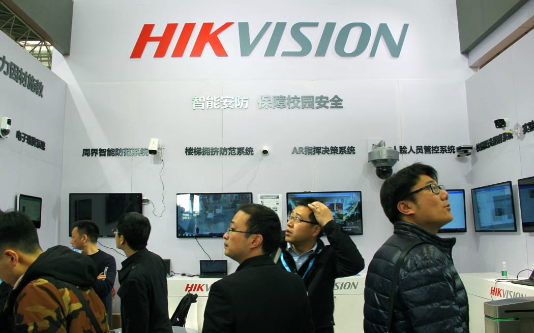 --FILE--People visit the stand of Shenzhen-listed security camera manufacturer Hangzhou Hikvision Digital Technology during an expo in Nanjing city, east China's Jiangsu province, 11 April 2019.

Shenzhen-listed security camera manufacturer Hangzhou Hikvision Digital Technology has supplied equipment for a host of government security installations. But that hasn’t stopped it from reporting relatively poor performance in its most recent earnings reports. (Photo by Wang luxian / Imaginechina / Imaginechina via AFP)