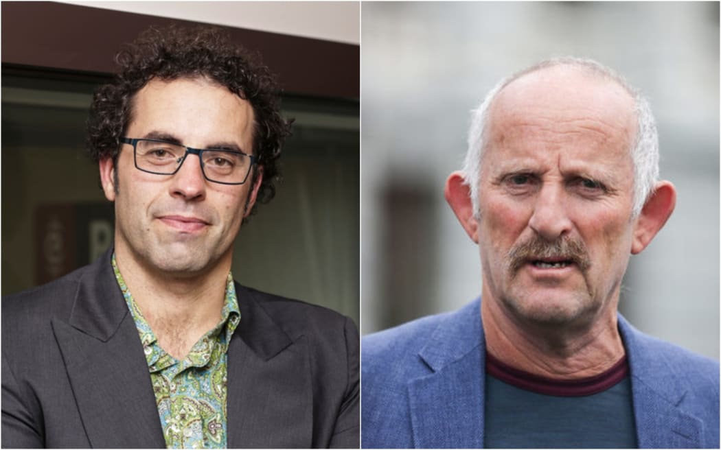 TOP leader Geoff Simmons (left) and party founder Gareth Morgan.