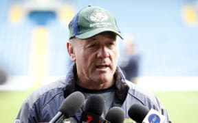 Tim Sheens speaks to the media.
PICTURE BY VAUGHN RIDLEY / SWPIX.COM - Rugby League - Gillette 4 Nations 2011 - Australia Training Session - Elland Road, Leeds, England - 18/11/11