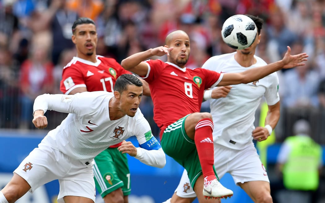 Cristiano Ronaldo scores for Portugal.