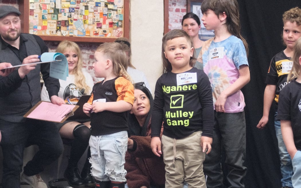 You're never too young to mullet, at the 2022 Great Taranaki Mullet comp.