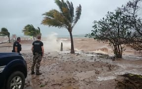 Cyclone Oma lashing New Caledonia at Poum