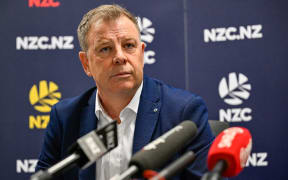 Scott Weenink during a press conference to announce his appointment as chief executive of NZ Cricket. At the NZ Cricket office, Auckland, New Zealand on Wednesday 30 August 2023. Mandatory credit: Alan Lee / www.photosport.nz