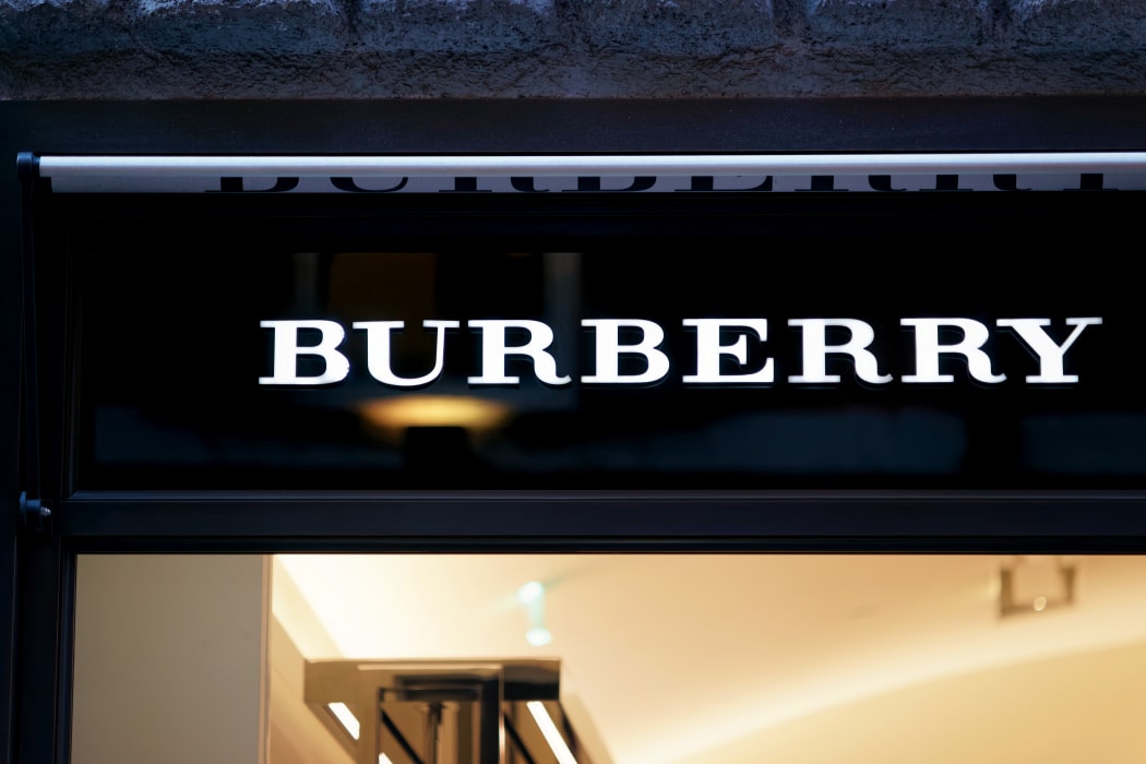 Burberry sign.