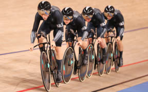 New Zealand men's team pursuit in qualifying