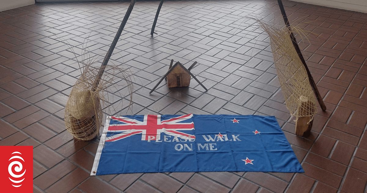 'Please walk on me': NZ flag exhibition shocks councillor
