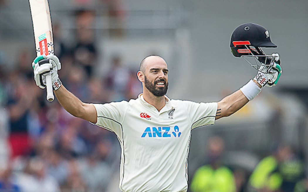 New Zealand's Daryl Mitchell celebrates his century against England during day 2 of the 3rd Test between New Zealand and England at Headingley, Leeds, England on Friday 24 June 2022.
2022 New Zealand tour to England.
© Copyright photo: Allan McKenzie / www.photosport.nz