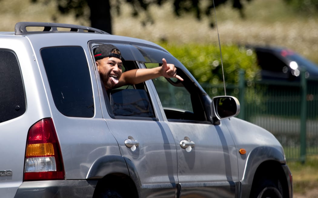 Police on scene Gang Mongrel Mob Funeral