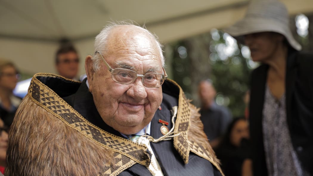 Hekenukumai Busby at his investiture ceremony at Waitangi in February.