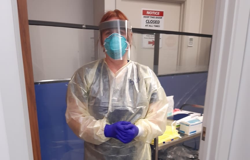 Sue Wilson, a nurse at the Invercargill testing centre.