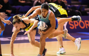 Peta Toeava and Katrina Rore collide.