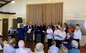 Waimate Savage Club's full singing group