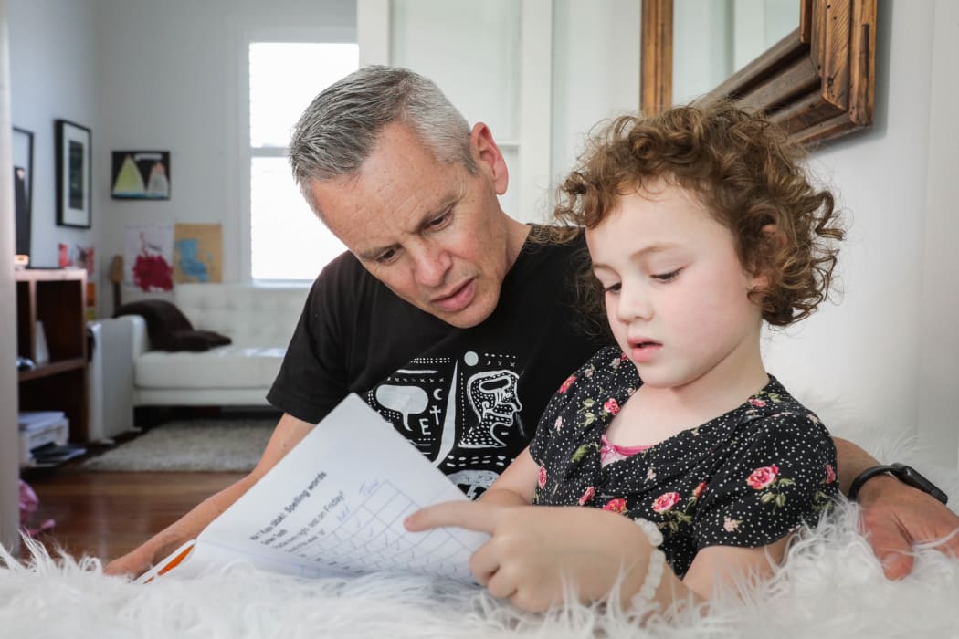 Guyon Espiner and his daughter, Nico