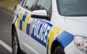 A police car parked on the street.