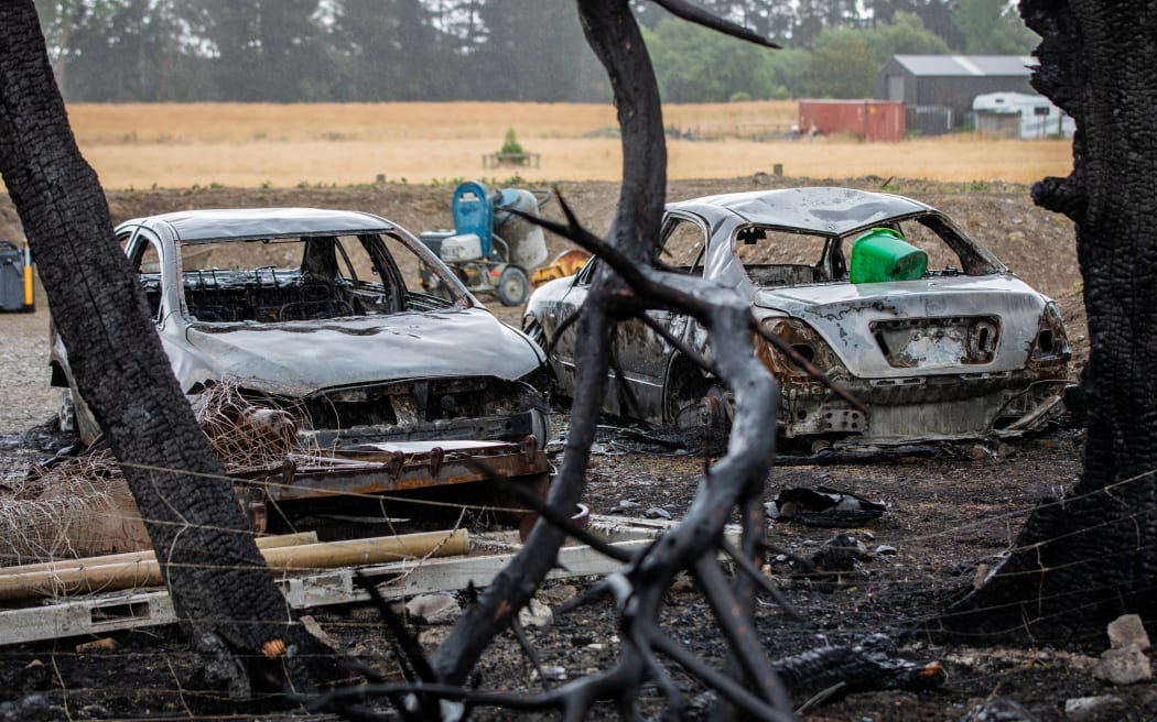 Watch Loburn fire ravages homes, resident describes horror RNZ News