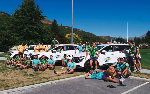 The Hurricanes Super Rugby team training in isolation in Queenstown.