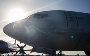 The Air Force's new Boeing P8-A Poseidon arrives at Ōhakea Air Force base in Manawatū, 13 December 2022.