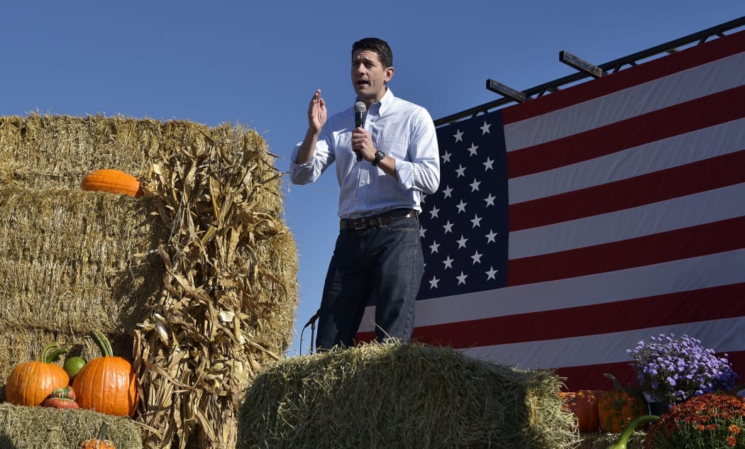 House Speaker Paul Ryan speaks during the 1st Congressional District Republican Party of Wisconsin Fall Fest on October 8, 2016.