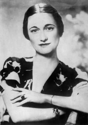 Portrait dated 1930's of American-born Wallis Simpson, who became Duchess of Windsor 03 June 1937, by marrying Edward of England, Duke of Windsor, formerly King Edward VIII of England.