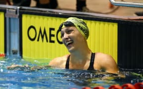 The New Zealand swimmer Sophie Pascoe at the 2015 Open Swimming Championships.