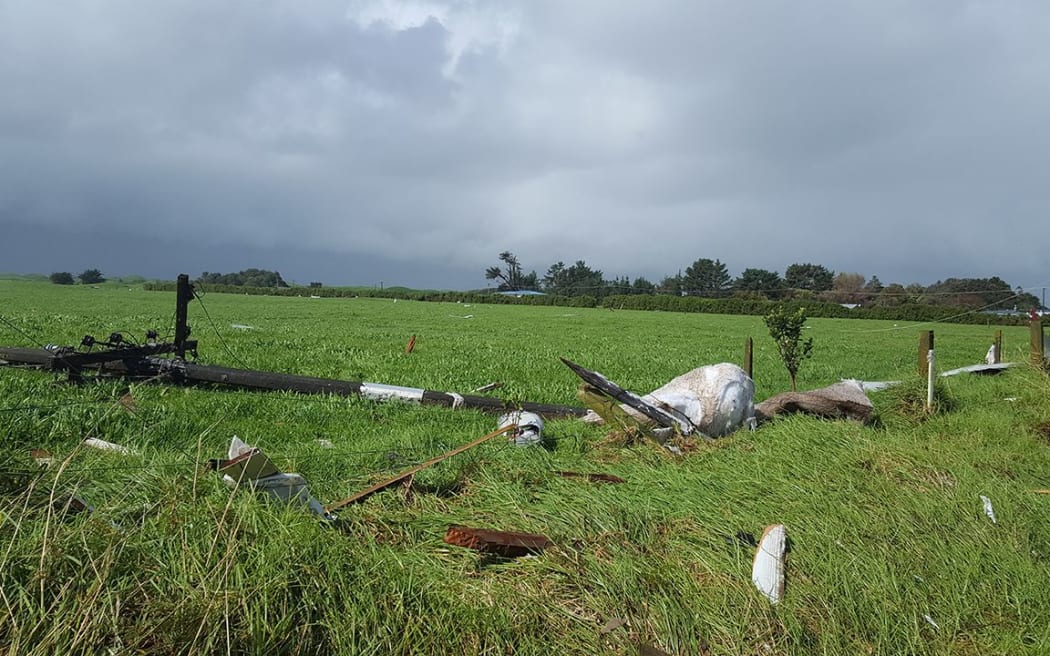 The aftermath of the tornado.