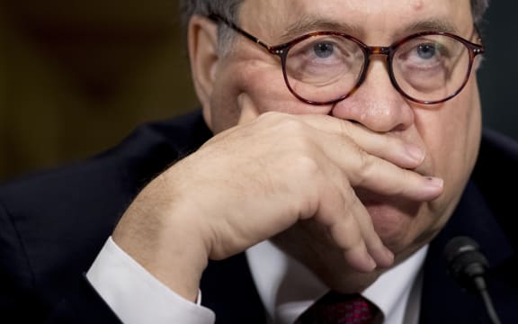 Attorney General William Barr appears at a Senate Judiciary Committee hearing on Capitol Hill in Washington, Wednesday, May 1, 2019, on the Mueller Report.