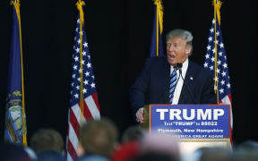 Republican presidential candidate Donald Trump speaks during a rally at Plymouth State University, February 7, 2016, in Plymouth, New Hampshire.