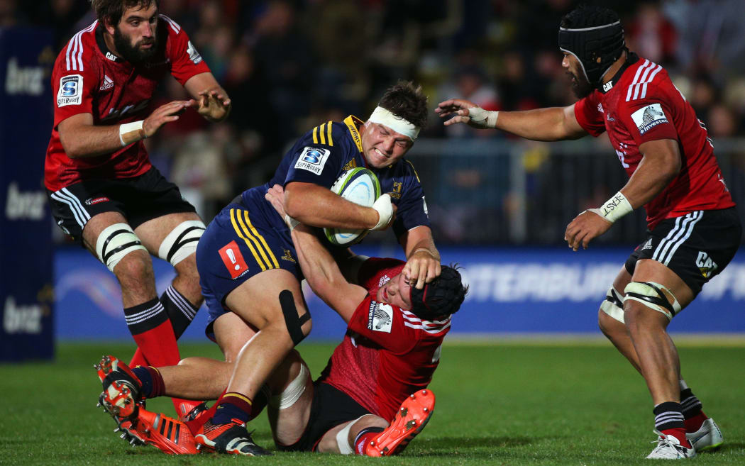 Josh Hohneck in action against the Crusaders, 2015.