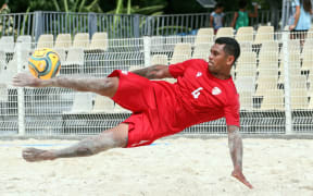 Heimanu Taiarui in action at Tahiti training