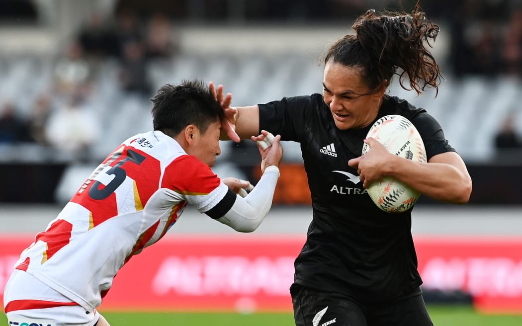 Black Ferns player Portia Woodman during the New Zealand Black Ferns v Japan Women international rugby union match at Eden Park, Auckland, New Zealand on Saturday 24 September 2022.
© Copyright photo: Andrew Cornaga / www.photosport.nz