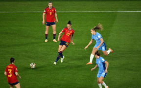 Spain's Jennifer Hermoso in action during the FIFA Women's Football World Cup 2023, Finals game between Spain and England at Accor Stadium, Stadium Australia in Wangal, Sydney, Australia. Sunday 20 August 2023. Copyright Photo: Raghavan Venugopal / www.photosport.nz