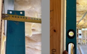 Most of the walls were out of plumb by up to 15mm over 2.4 metres. Photo / Supplied