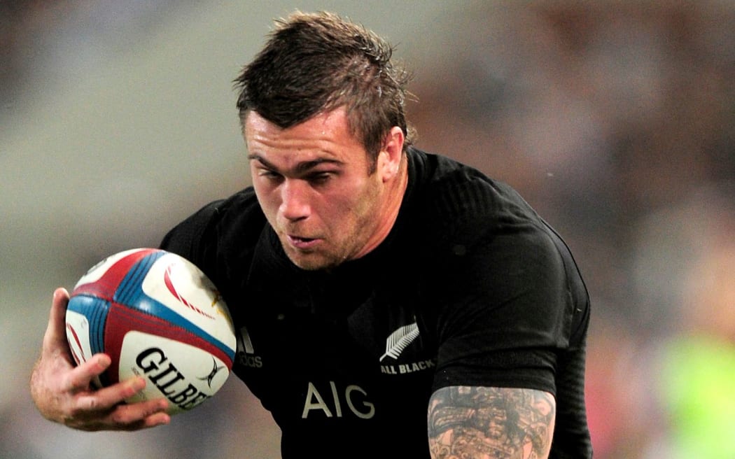 Liam Squire playing for the All Blacks.