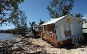 A damaged house after Hurricane Irma swept through the Florida Keys.