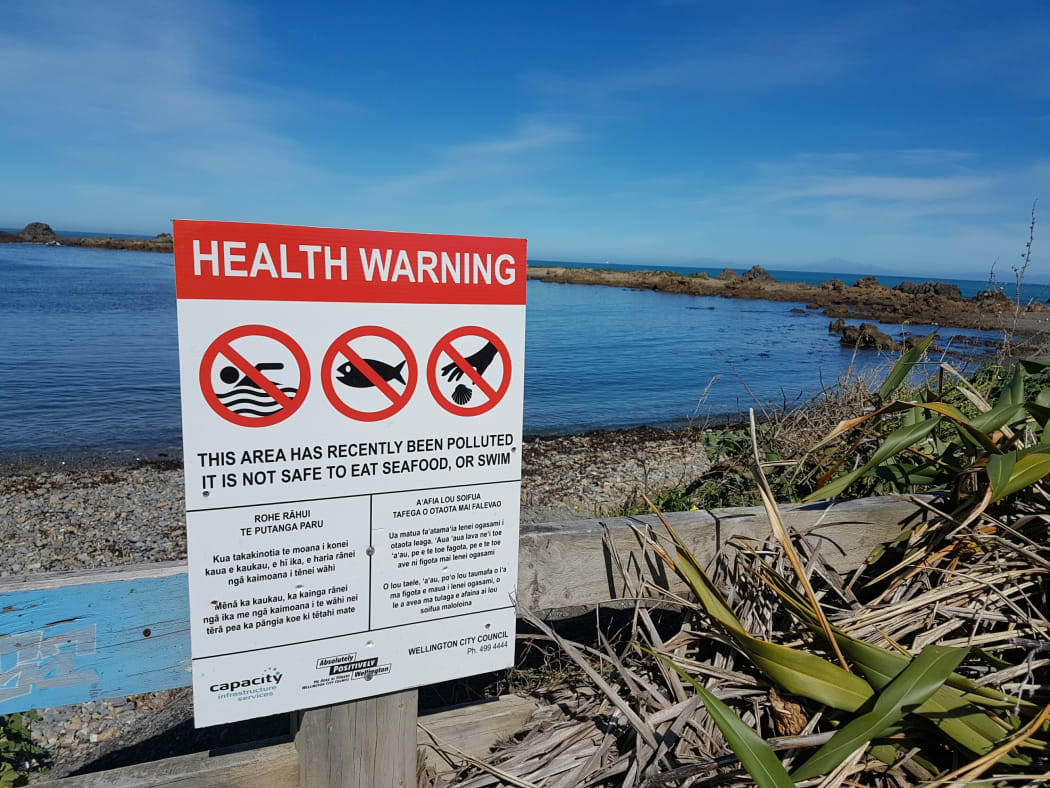 Signs were put up warning of health risks.