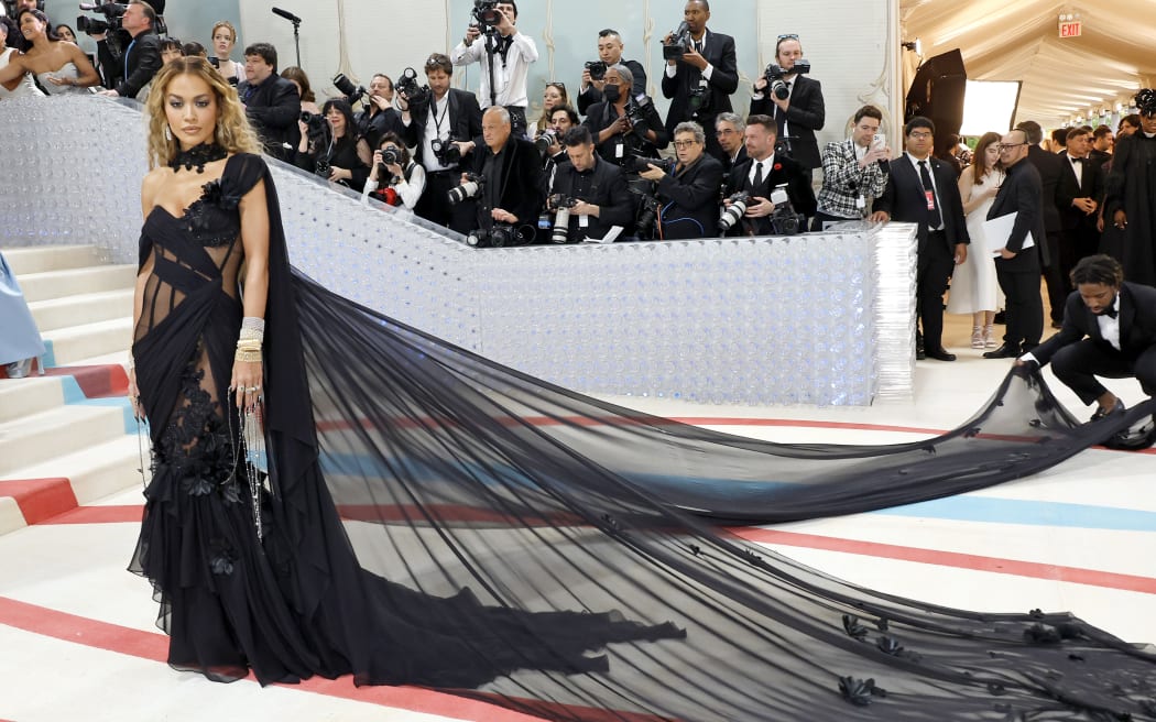 NEW YORK, NEW YORK - MAY 01: Rita Ora attends The 2023 Met Gala Celebrating "Karl Lagerfeld: A Line Of Beauty" at The Metropolitan Museum of Art on May 01, 2023 in New York City. (Photo by Mike Coppola/Getty Images)
