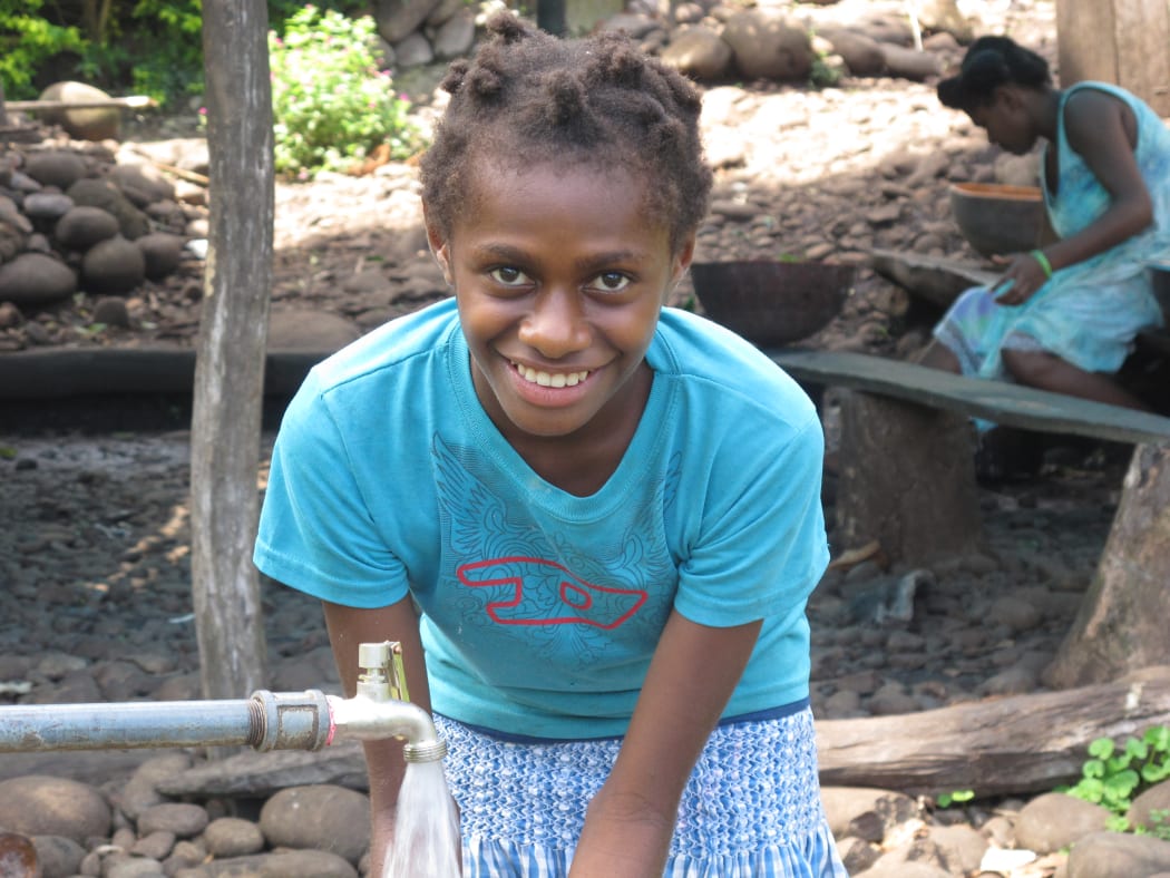 Sylvie at home in Pongkhil Village, south west Erromango