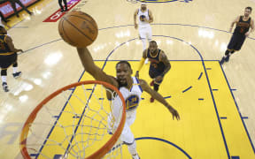 Golden State Warrior's Kevin Durant in action