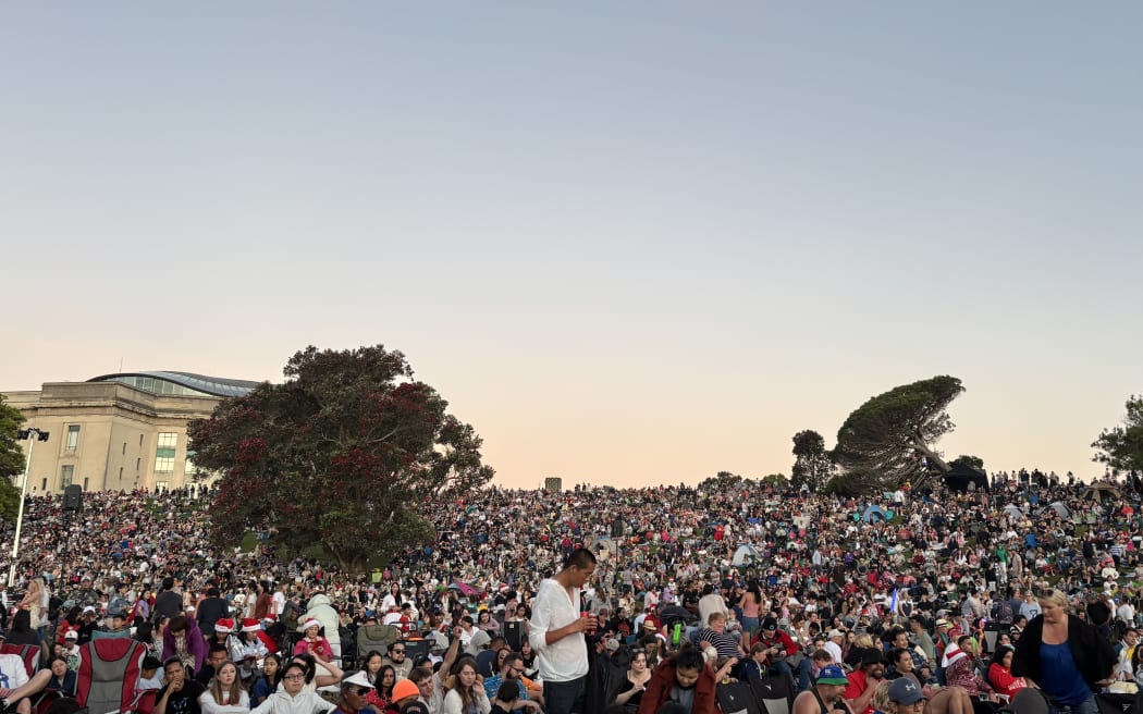 Christmas in the Park 2024 at the Auckland Domain. Some of the crowd.