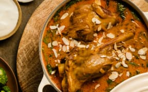 Indian Lamb Shank Curry with Rice