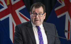 Deputy Prime Minister Grant Robertson during the post-Cabinet press conference.